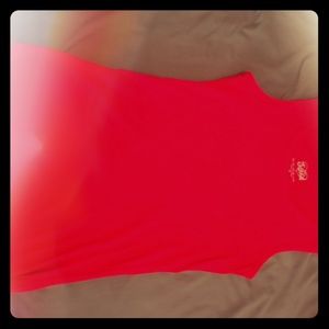 Kids red ribbed tank.